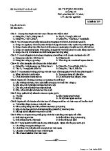 Đề kiểm tra trắc nghiệm Lịch sử Lớp 10 - Mã đề 209